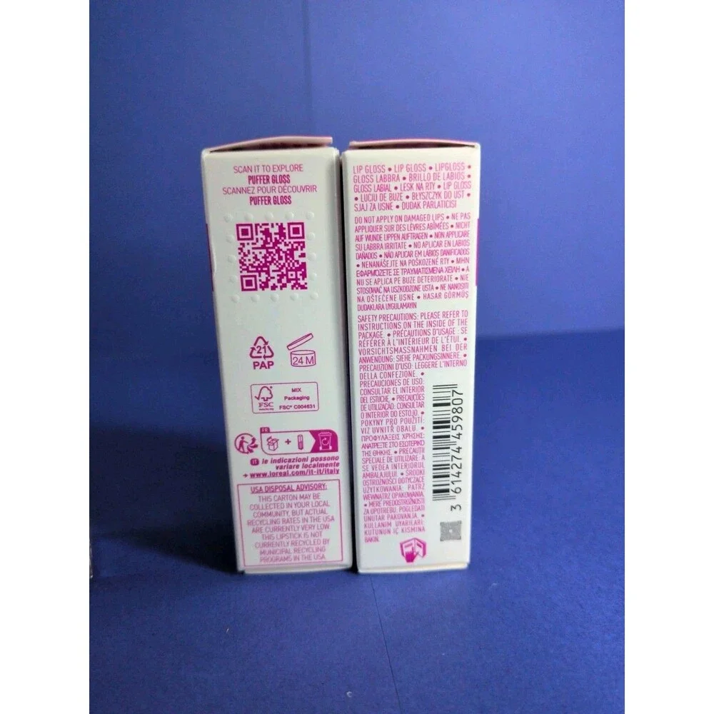 Set Of 2 Valentino Plumping Lip Gloss Shade Shine Color 122A NIB!